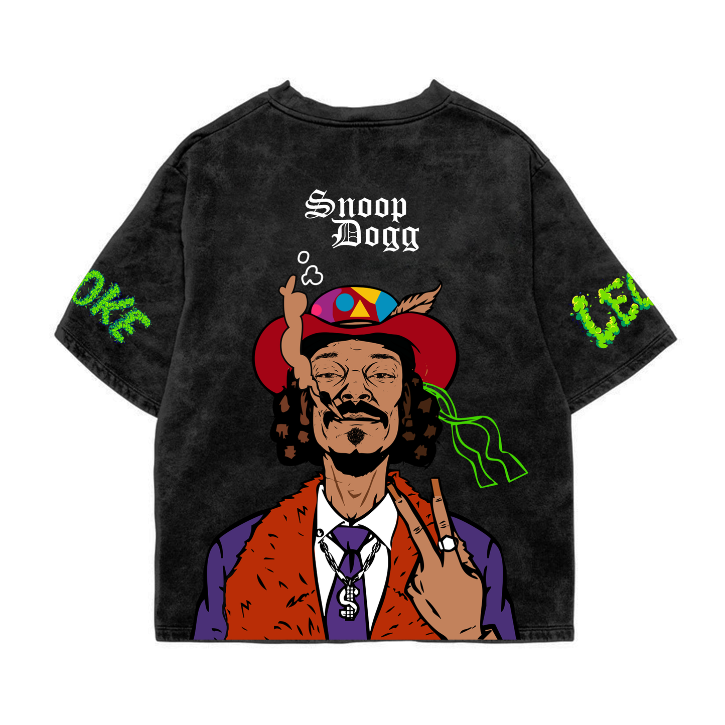 Snoop Acid Wash Oversized Tee