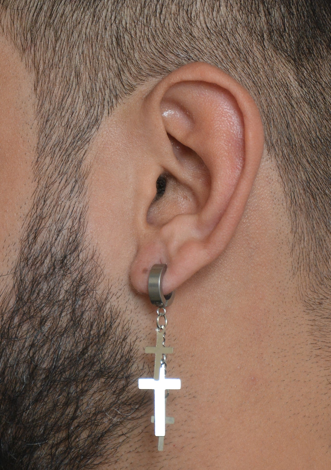 Iced Cross Hoop