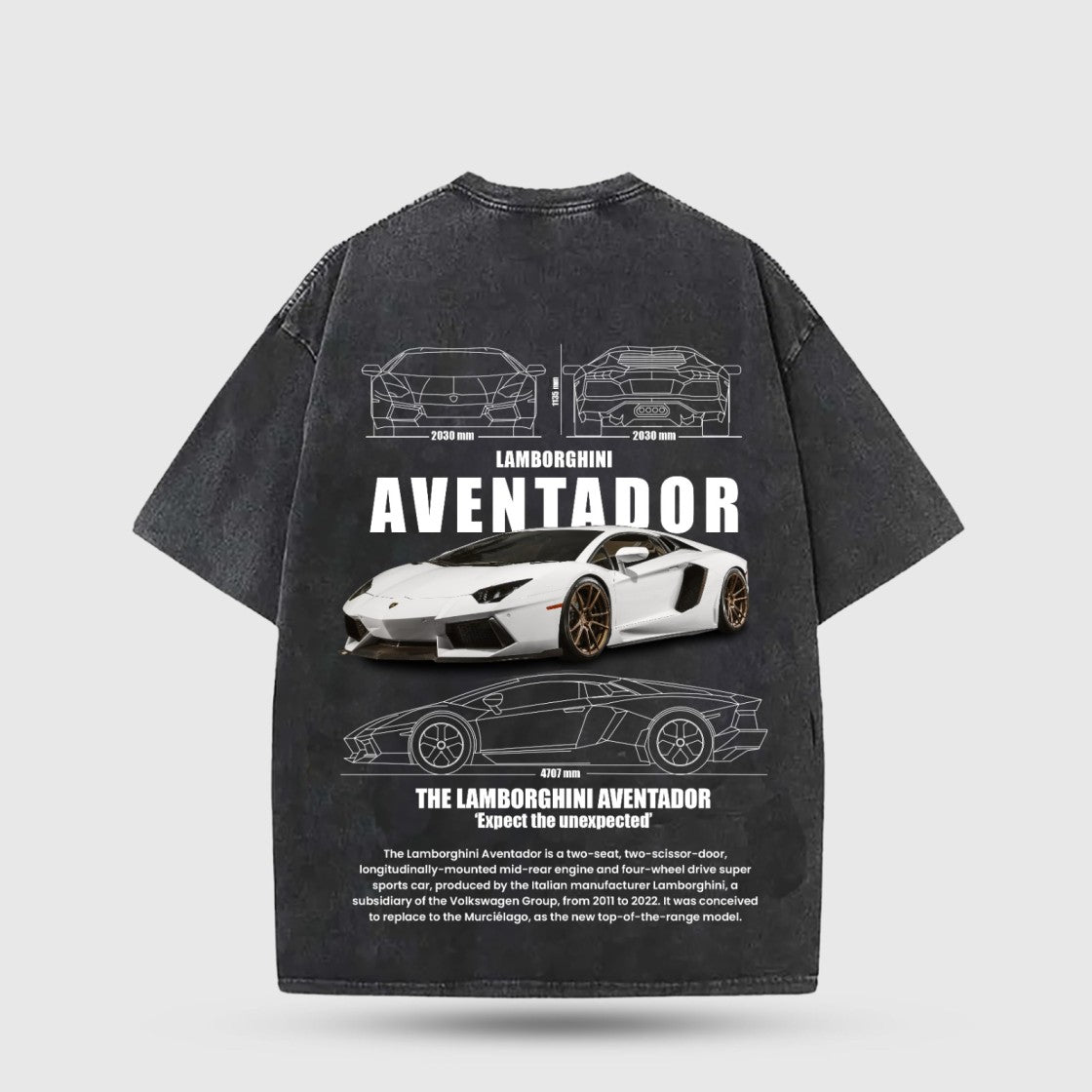 Lamborghini Aventador Oversized T shirt Nomad Clothing