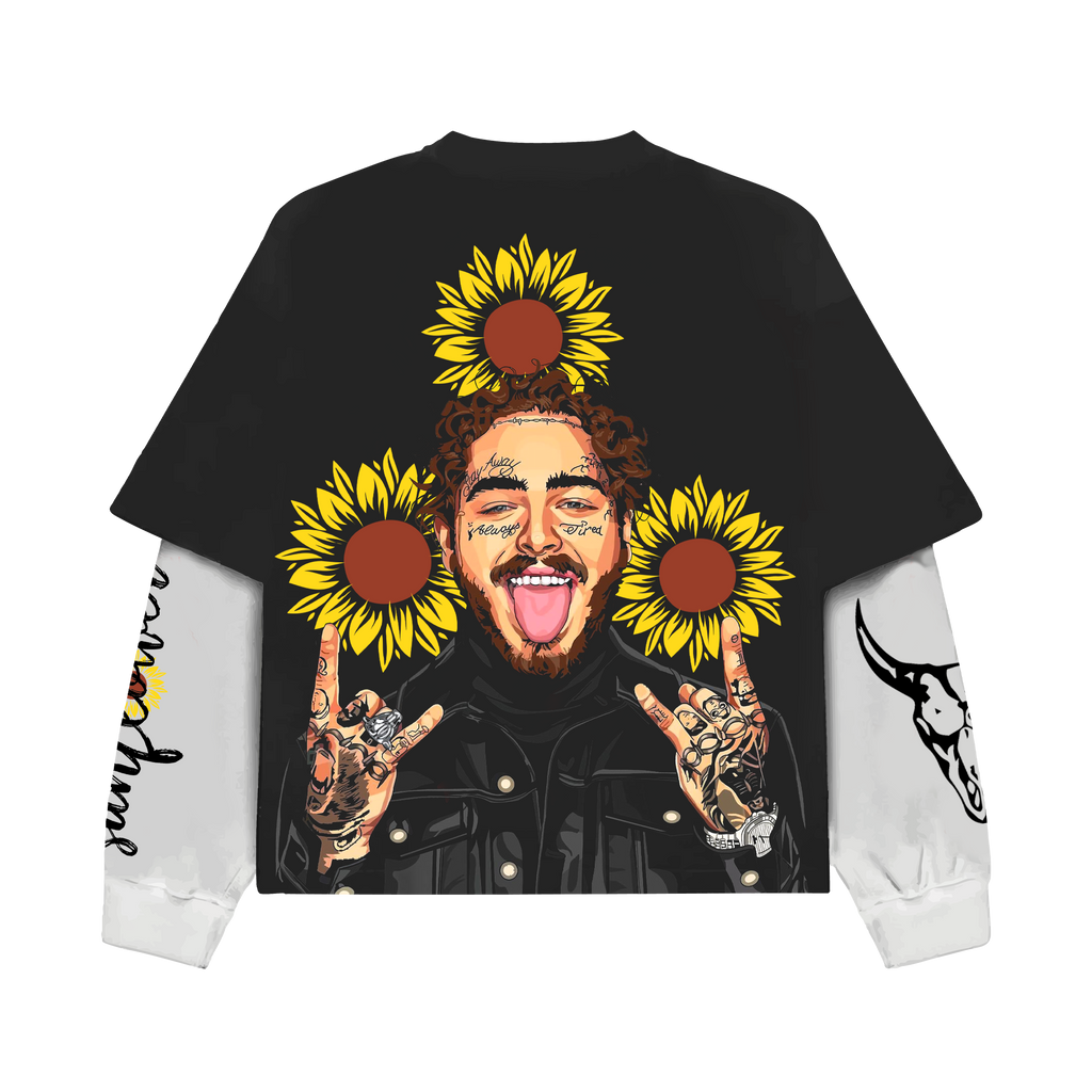 Sunflower Vibes Long Sleeve Oversized Tee