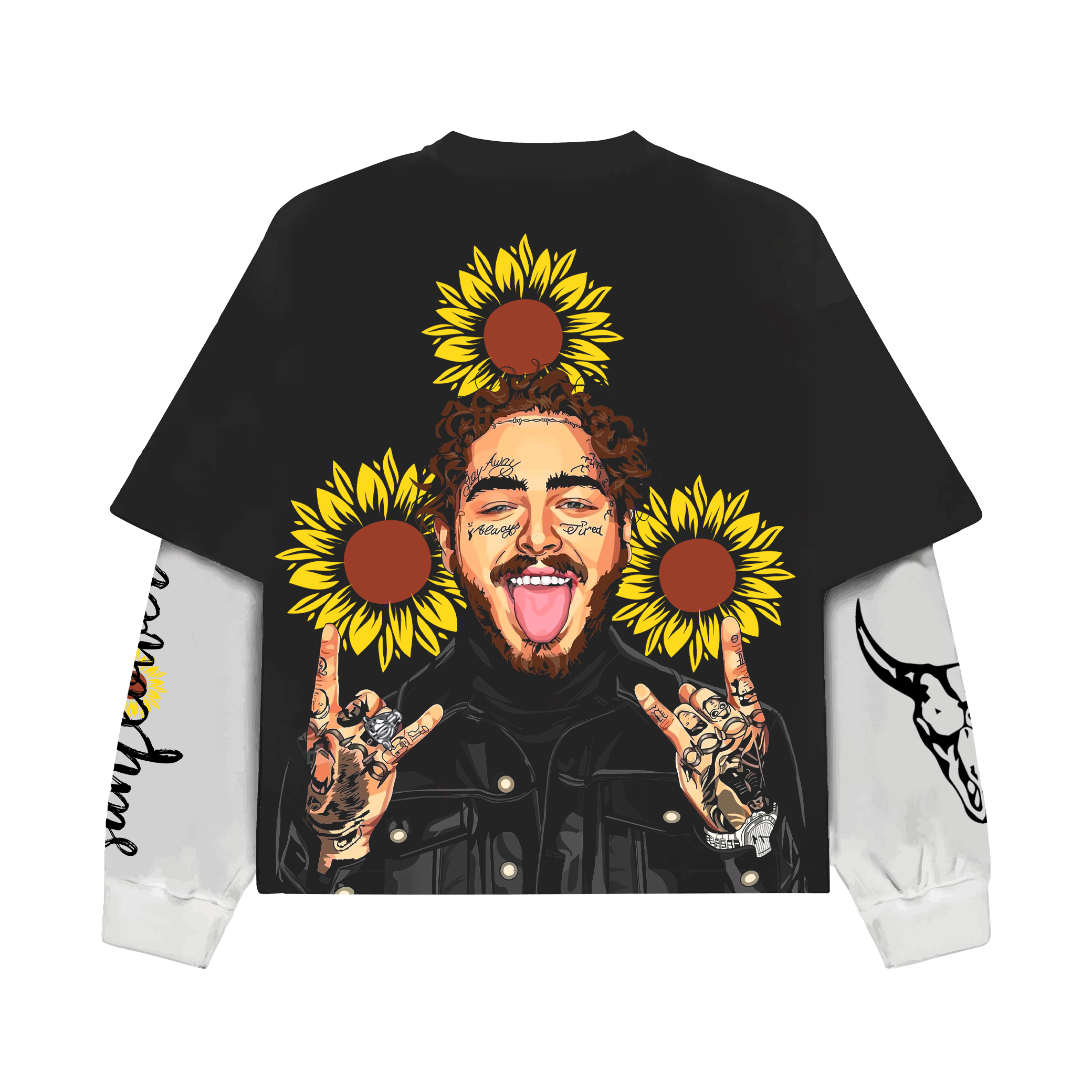 Sunflower Vibes Long Sleeve Oversized Tee