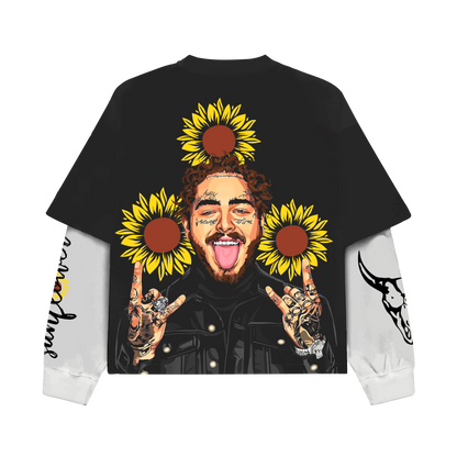 Sunflower Vibes Long Sleeve Oversized Tee