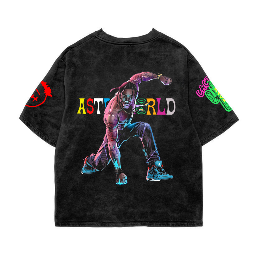 Travis Acid Wash Oversized Tee