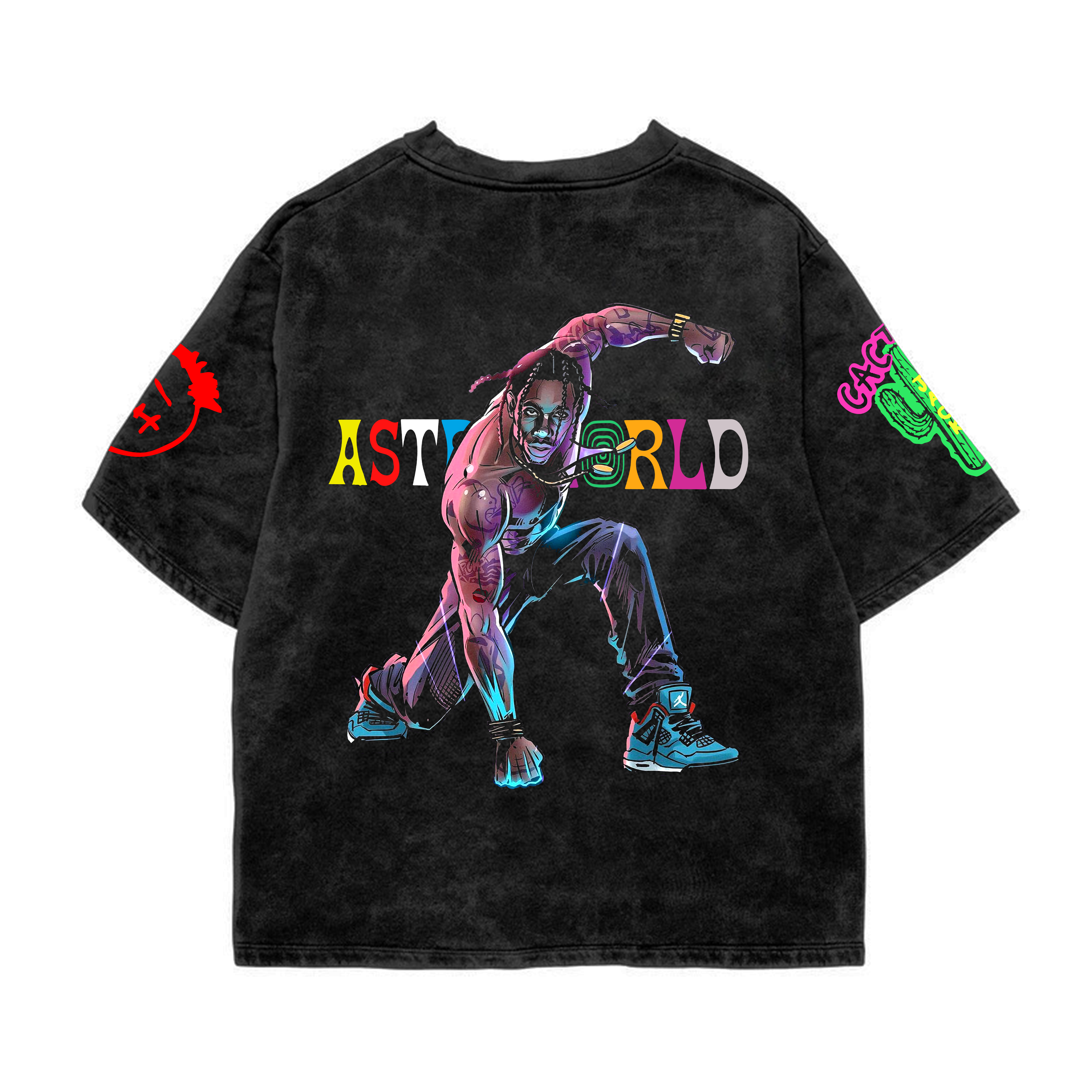 Travis Acid Wash Oversized Tee