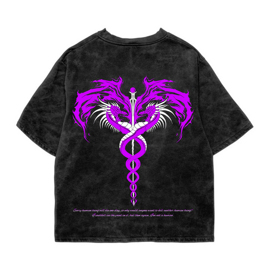 Crimson Crossfire Oversized T-Shirt