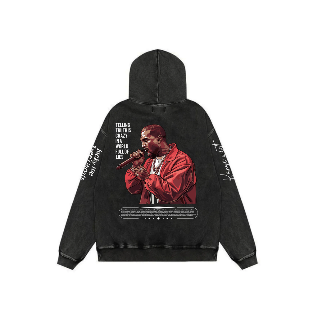 Ye Acid Wash Oversized Hoodie