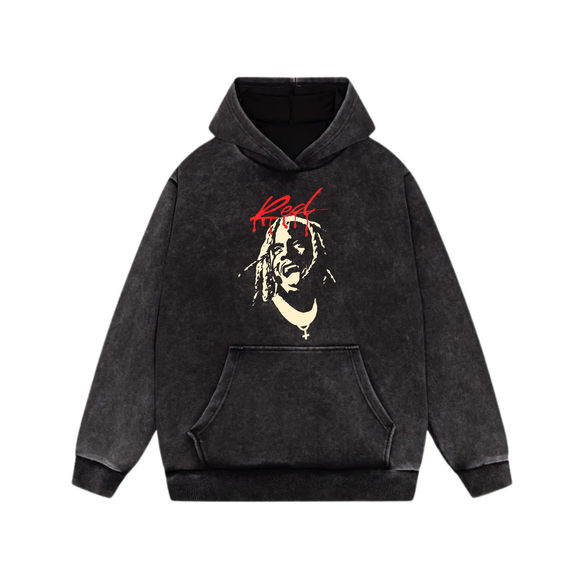 Bloodline Acid Wash Oversized Hoodie