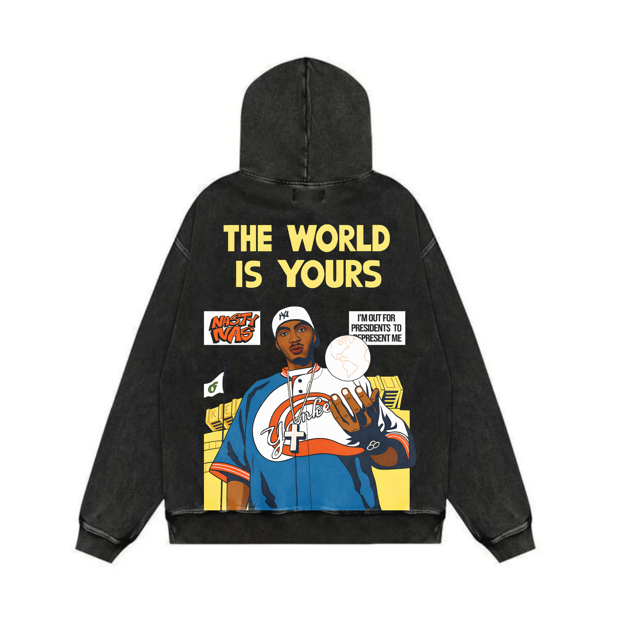 Godson Acid Wash Oversized Hoodie