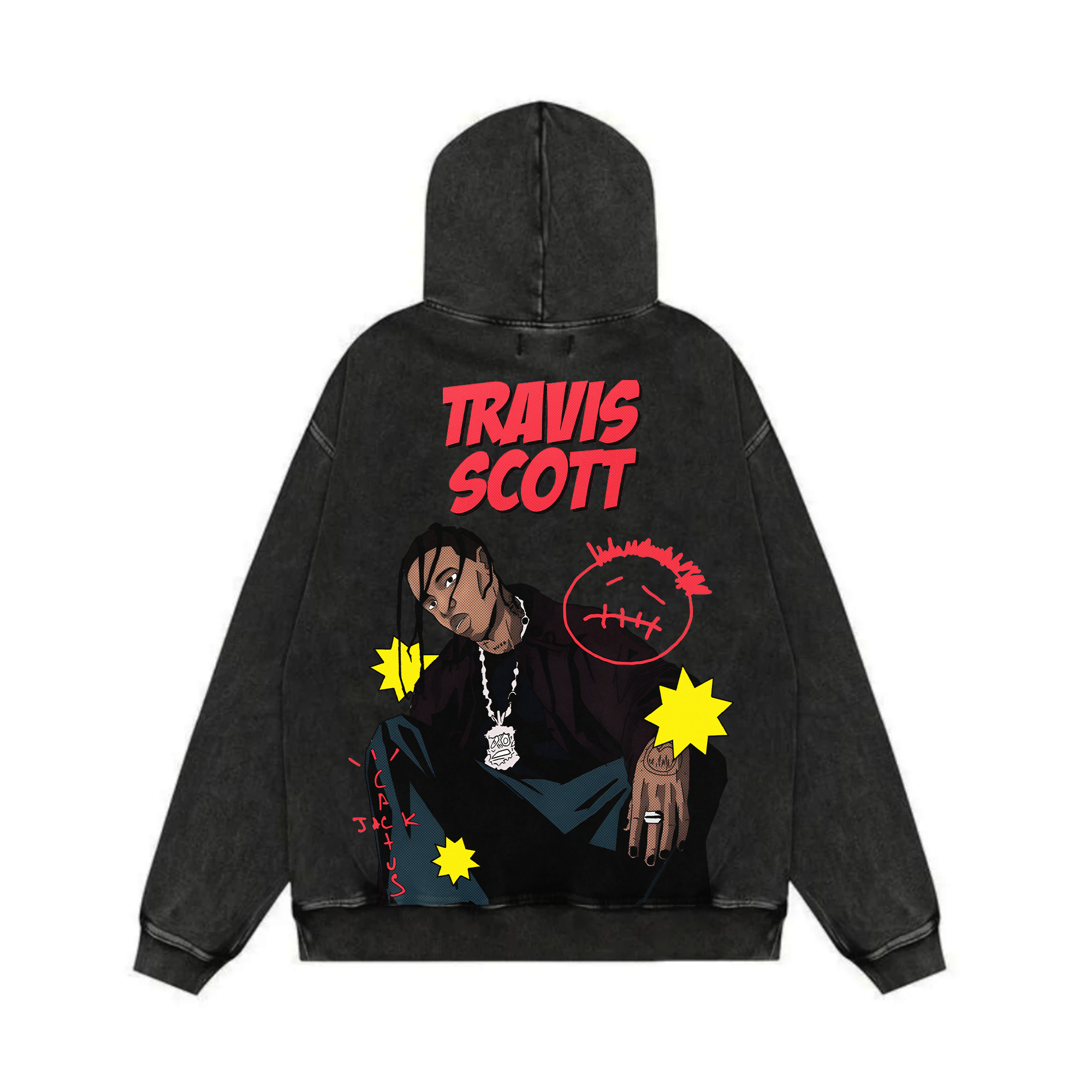 Syko Acid Wash Oversized Hoodie