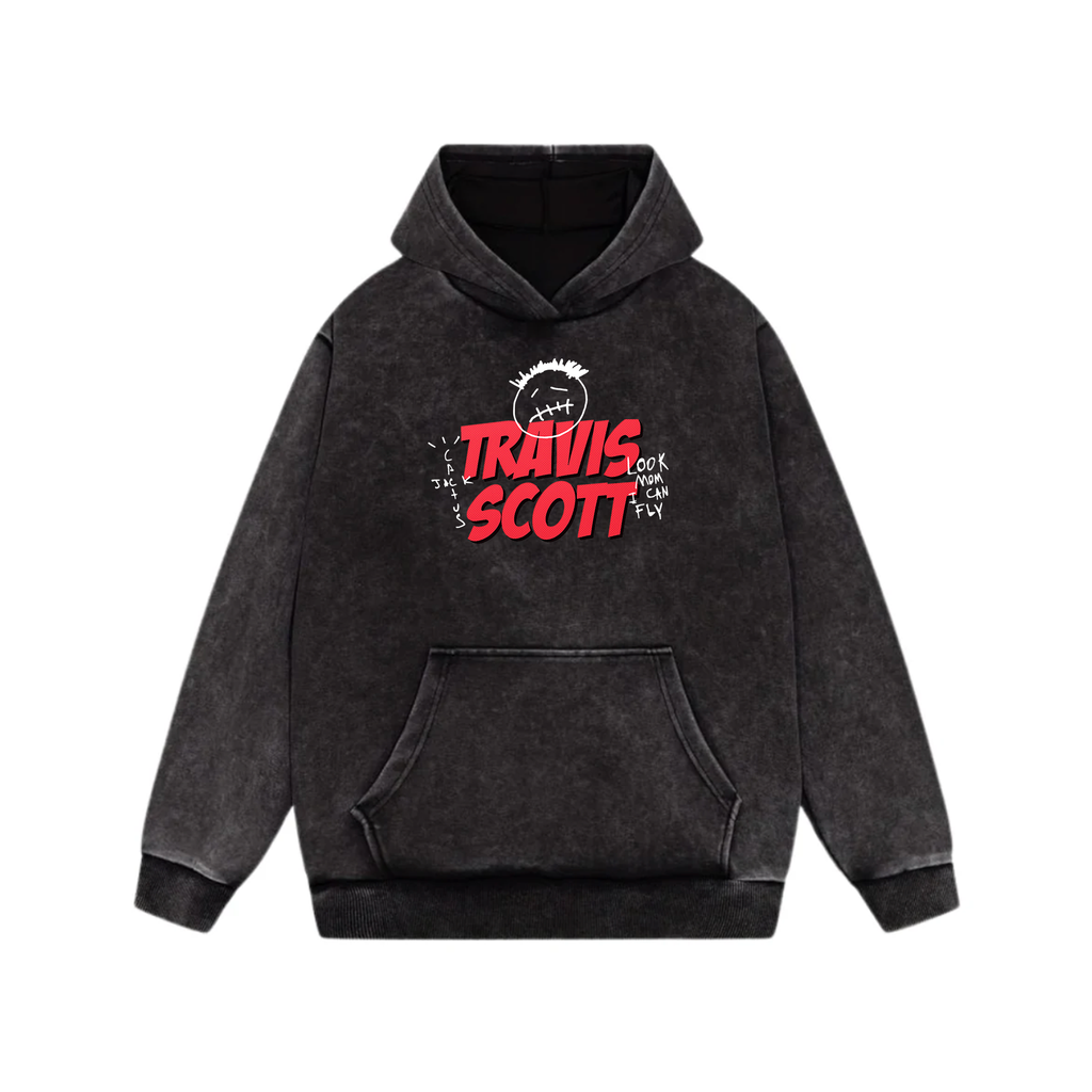 Syko Acid Wash Oversized Hoodie