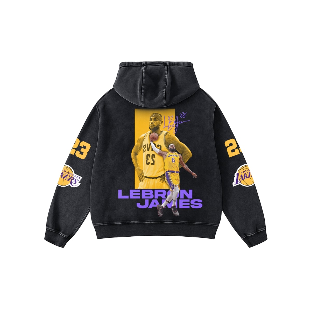 DUAL DYNASTY ACID WASH OVERSIZED HOODIE