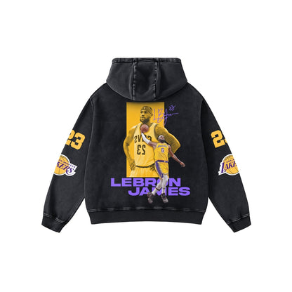 DUAL DYNASTY ACID WASH OVERSIZED HOODIE