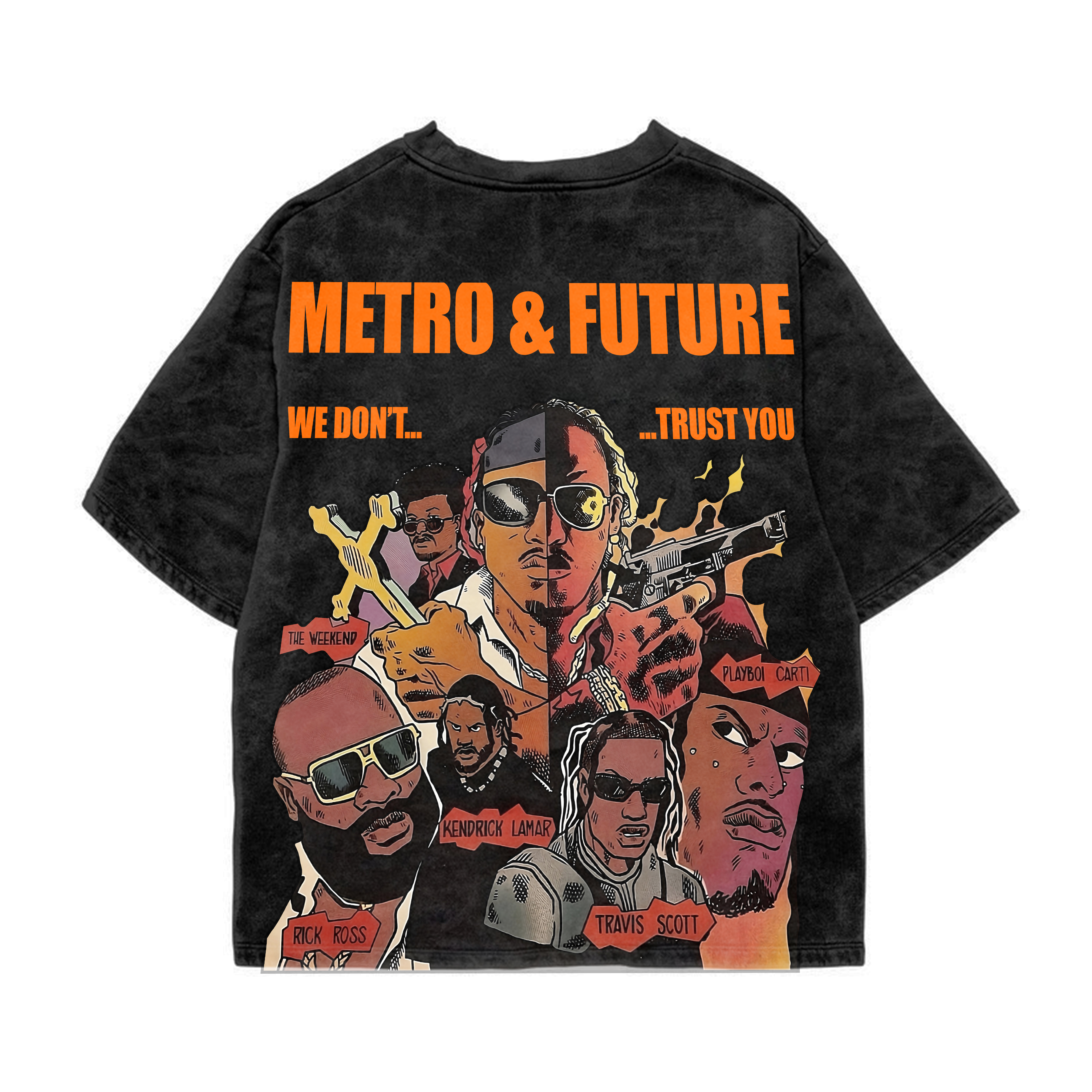 Metro & Future Acid Wash Oversized Tee