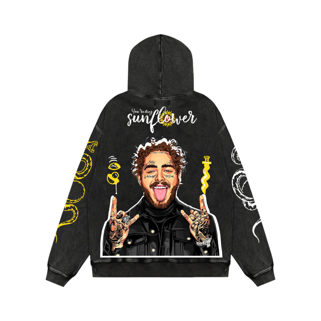 Sunflower Acid Wash Oversized Hoodie