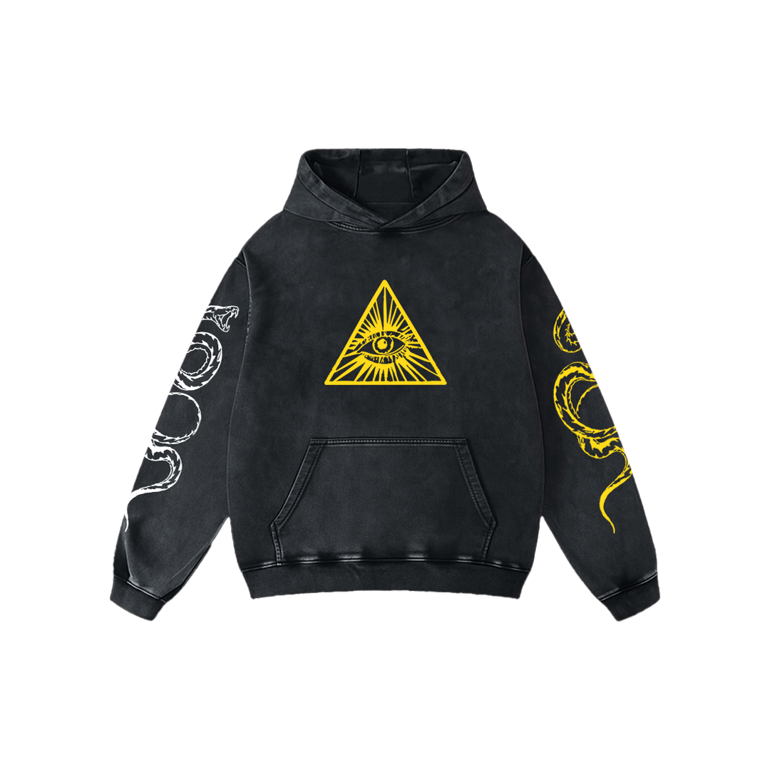 Sunflower Acid Wash Oversized Hoodie