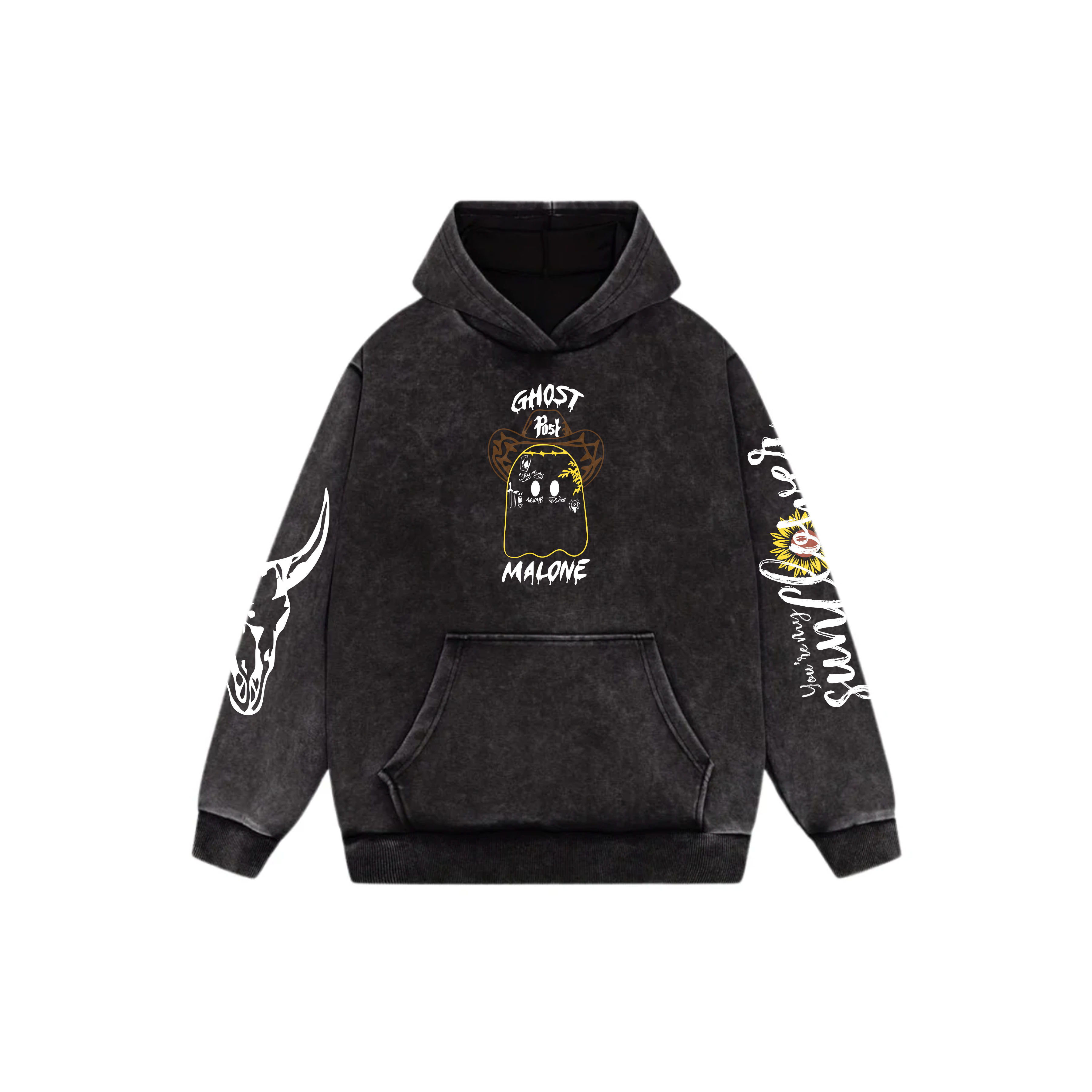 Post Malone Acid Wash Oversized Hoodie