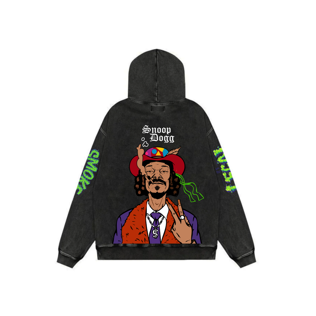 Snoop Acid Wash Oversized Hoodie