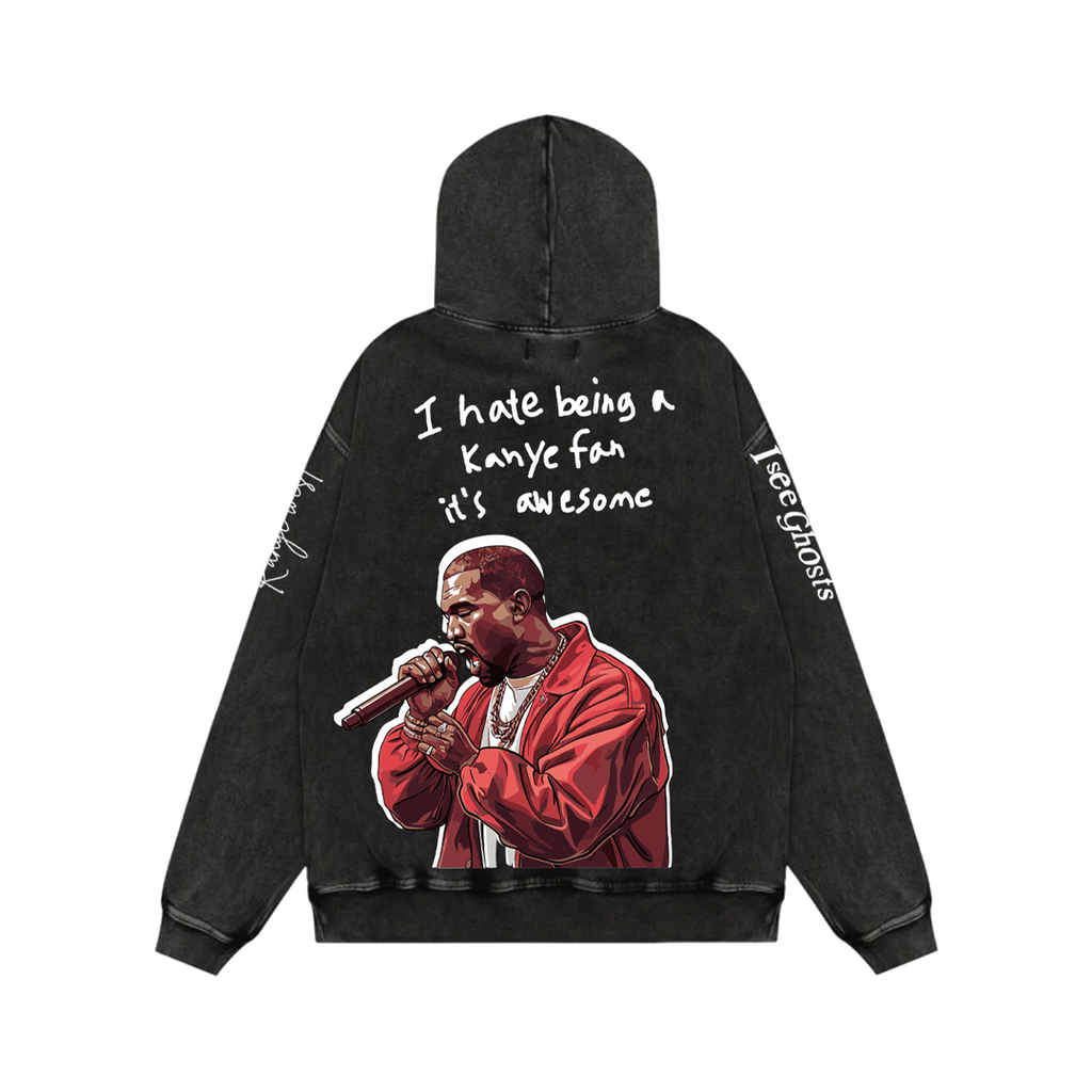 Kanye Legacy Acid Wash Oversized Hoodie