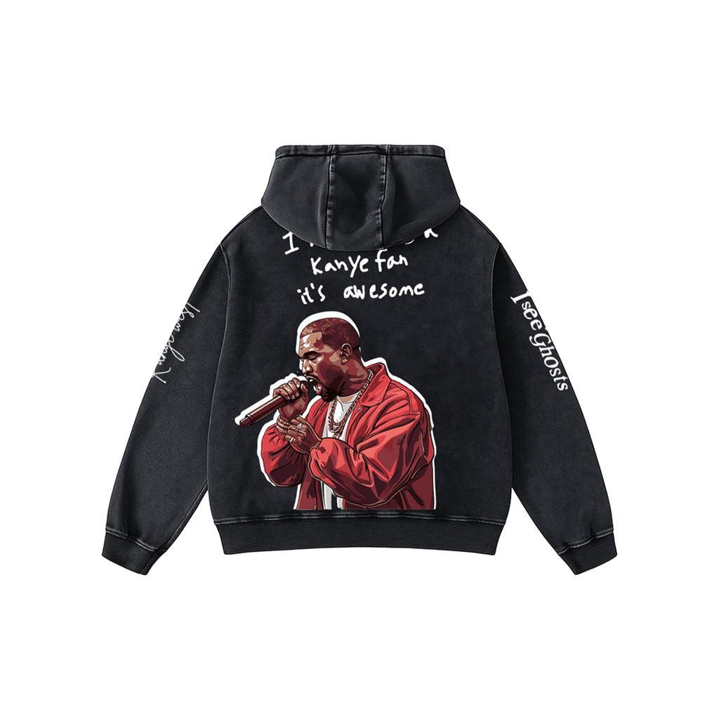 Kanye Legacy Acid Wash Oversized Hoodie